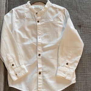 Boys Zara White Button Down Shirt